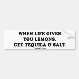 Autocollant De Voiture Tee à boire - "Tequila et sel"