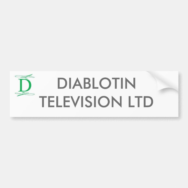 AUTOCOLLANT DE VOITURE TÉLÉVISION LTD DE DIABLOTIN (Devant)