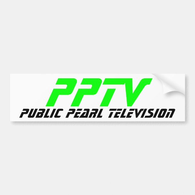 Autocollant De Voiture Télévision publique de perle (Devant)