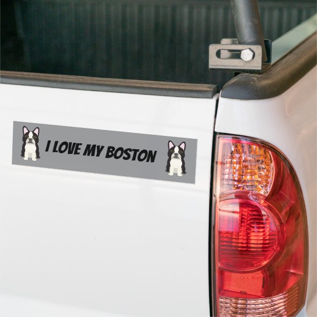 Autocollant De Voiture Terrier de Boston (Sur camion)