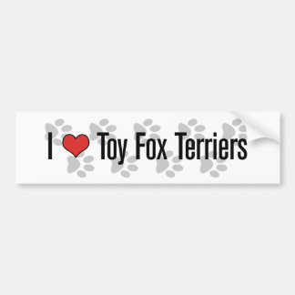 Autocollant De Voiture Terriers de Fox du jouet I (de coeur)