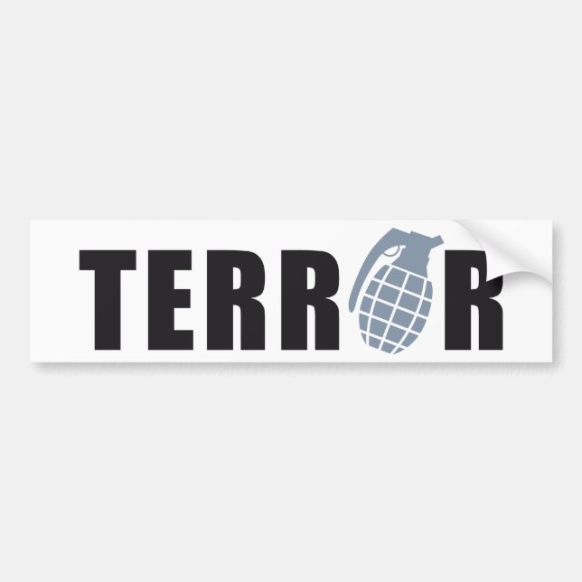 AUTOCOLLANT DE VOITURE TERRORISME (Devant)