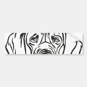 Autocollant De Voiture Tête de Dogue Allemand