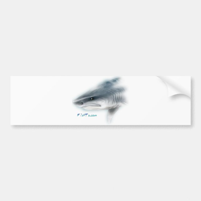 Autocollant De Voiture Tête de requin de tigre (Devant)