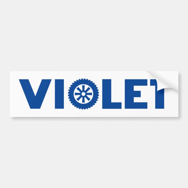 Autocollant De Voiture Tête d'essence violette (Devant)