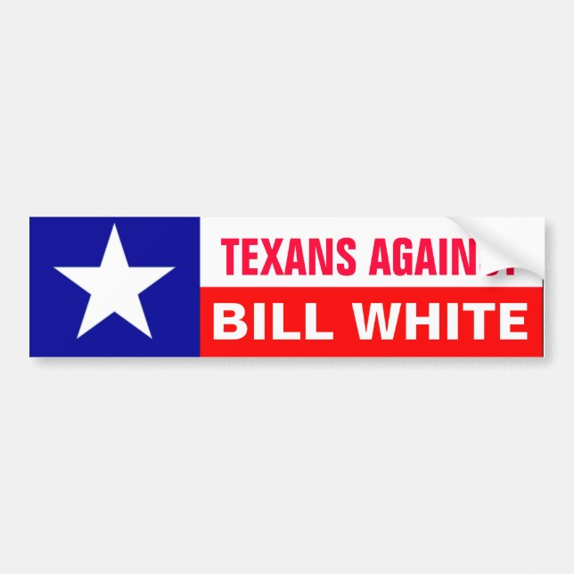 Autocollant De Voiture Texans contre le blanc de Bill (Devant)