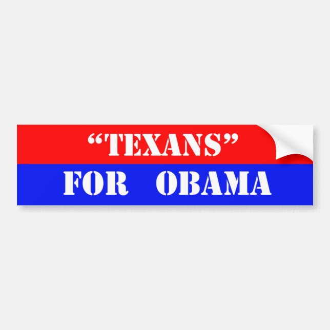 Autocollant De Voiture Texans pour obama (Devant)