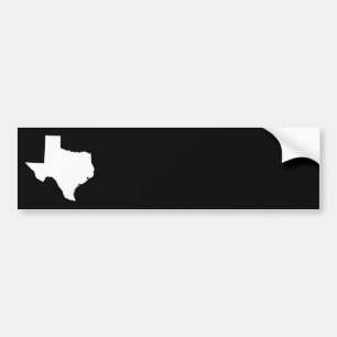 Autocollant De Voiture Texas en blanc et noir