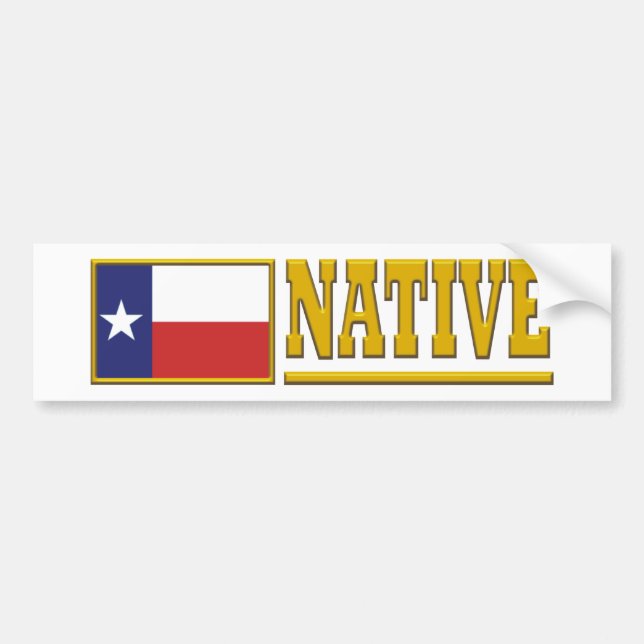 Autocollant De Voiture Texas Native (Devant)