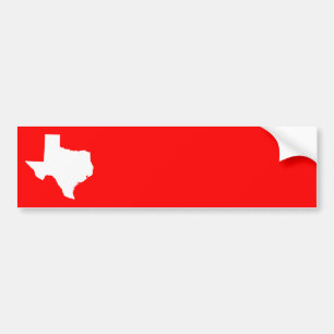 Autocollant De Voiture Texas rouge et blanc