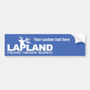 Autocollant De Voiture Texte de la LAPONIE et bumpersticker faits sur