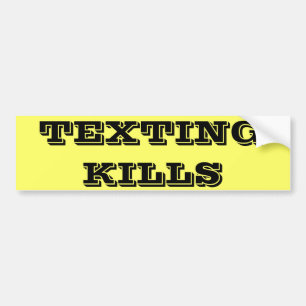 AUTOCOLLANT DE VOITURE TEXTE DES TUES