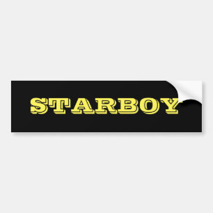 Autocollant De Voiture Texte personnalisable de STARBOY sur un arrière -