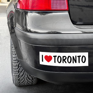 Autocollant De Voiture Texte personnalisé J'aime Toronto