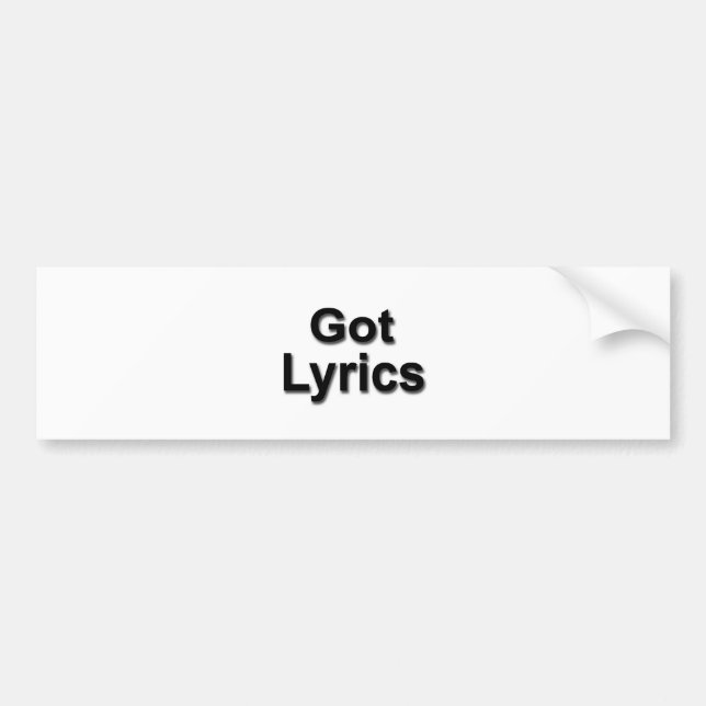 Autocollant De Voiture Textes obtenus (Devant)