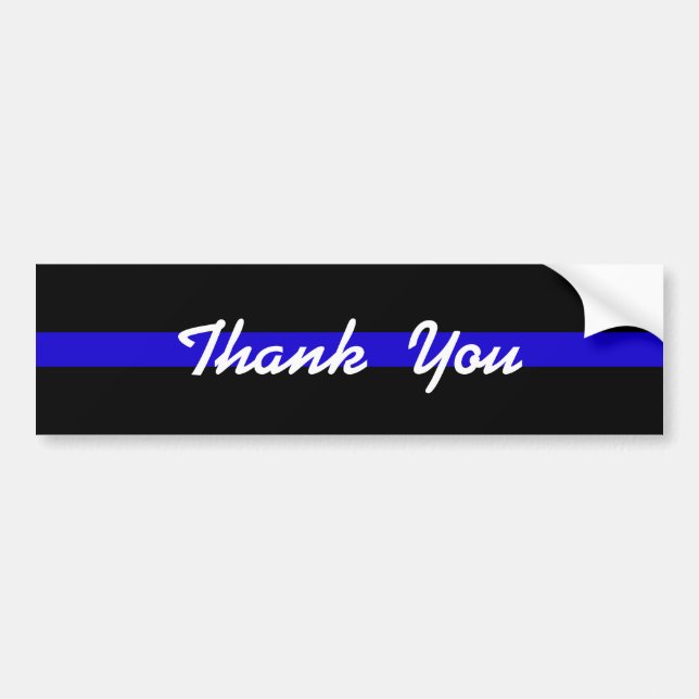 AUTOCOLLANT DE VOITURE THANK YOU SUPPORT POLICE BUMPER STICKER (Devant)