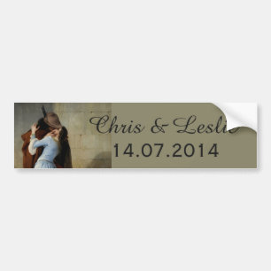 Autocollant De Voiture The Kiss / Il Bacio custom text bumpersticker