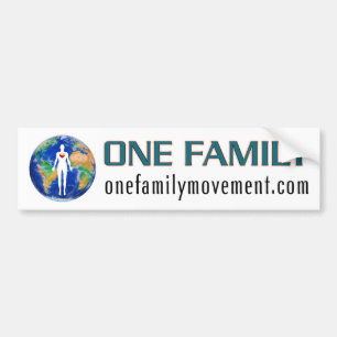 Autocollant De Voiture The One Family World Peace Movement BUMPER STICKER