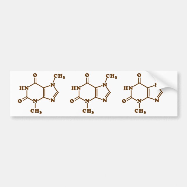 Autocollant De Voiture Théobromine au chocolat Formule chimique moléculai (Devant)