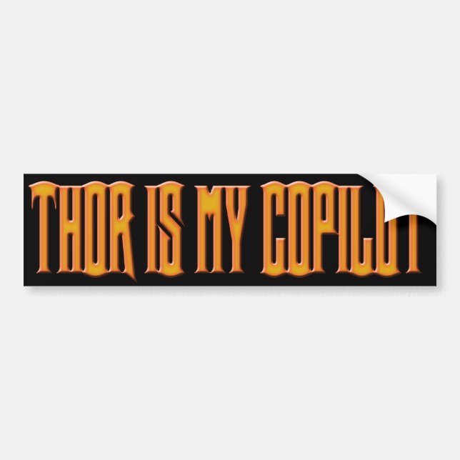 Autocollant De Voiture Thor Est Mon Copilote (Devant)