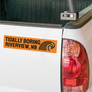 Autocollant De Voiture Tidally Boring Riverview, NB Bumper Sticker