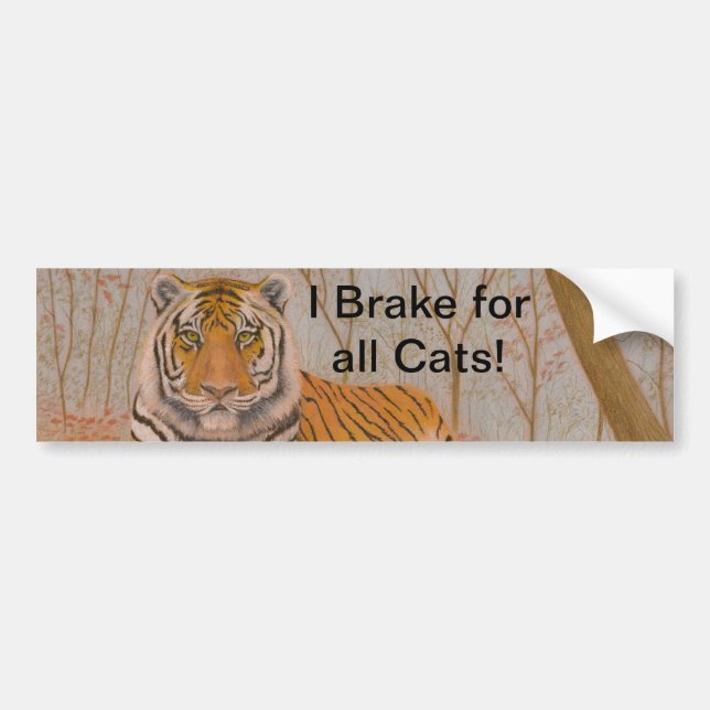 Autocollant De Voiture Tigre (Devant)