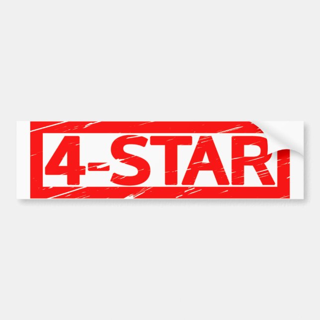 Autocollant De Voiture Timbre 4 étoiles (Devant)