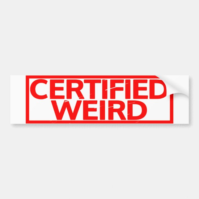 Autocollant De Voiture Timbre bizarre certifié (Devant)
