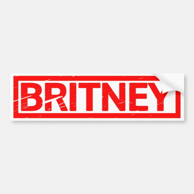 Autocollant De Voiture Timbre Britney (Devant)