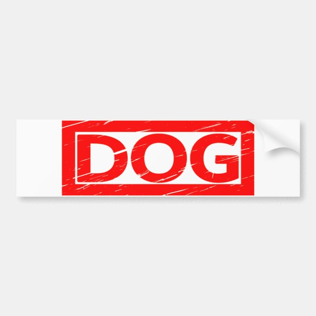 Autocollant De Voiture Timbre de chien (Devant)