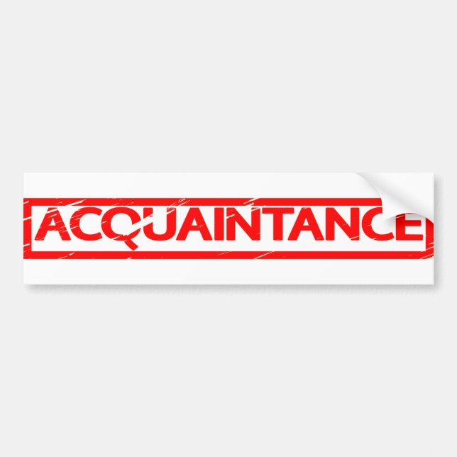 Autocollant De Voiture Timbre de connaissance (Devant)