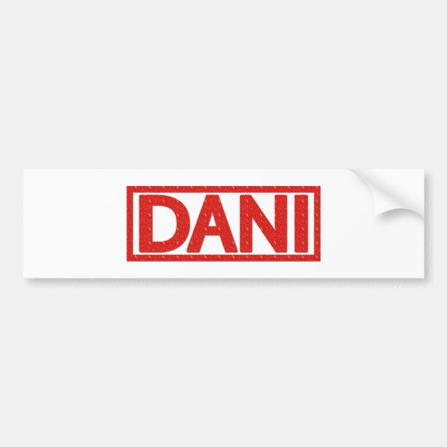 Autocollant De Voiture Timbre de Dani (Devant)