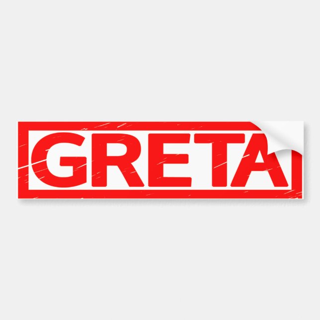 Autocollant De Voiture Timbre de Greta (Devant)