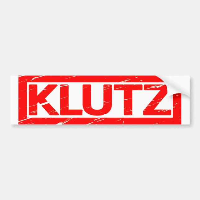 Autocollant De Voiture Timbre de Klutz (Devant)