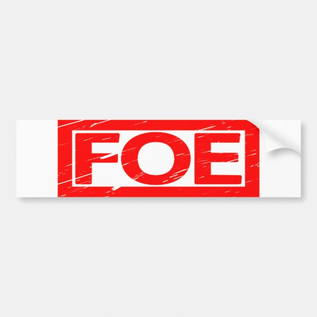 Autocollant De Voiture Timbre de l'ennemi (Devant)