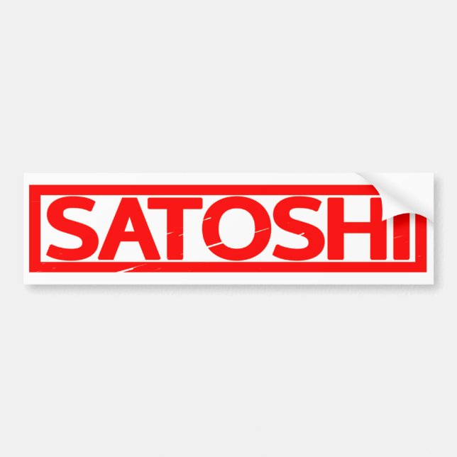 Autocollant De Voiture Timbre de Satoshi (Devant)
