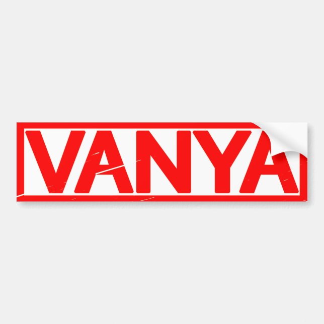 Autocollant De Voiture Timbre de Vanya (Devant)