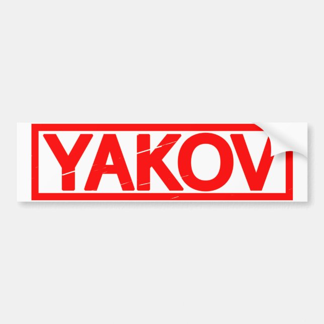 Autocollant De Voiture Timbre de Yakov (Devant)