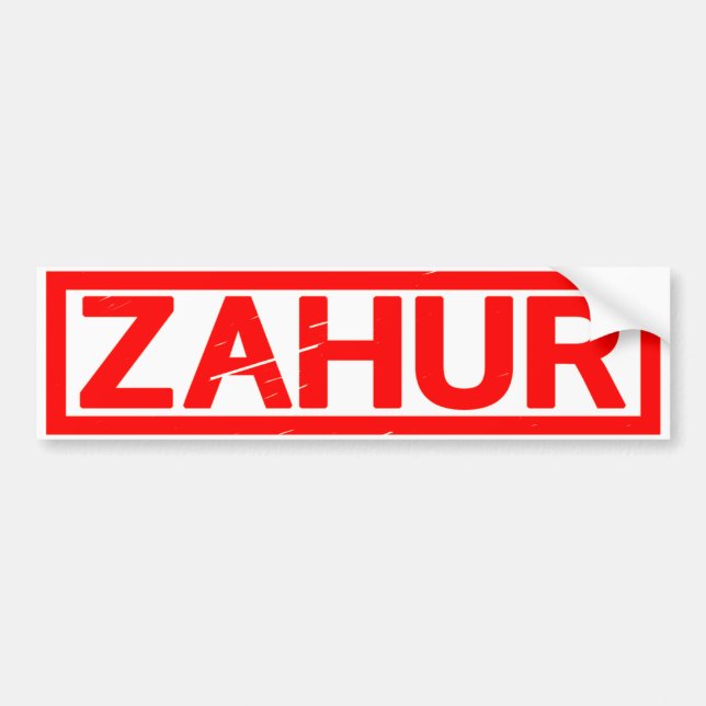 Autocollant De Voiture Timbre de Zahur (Devant)
