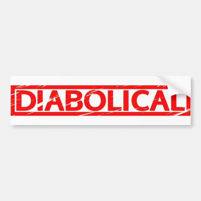 Autocollant De Voiture Timbre diabolique (Devant)