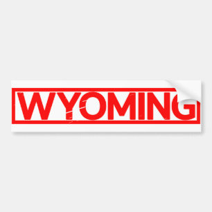 Autocollant De Voiture Timbre du Wyoming