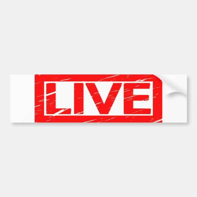 Autocollant De Voiture Timbre en direct (Devant)