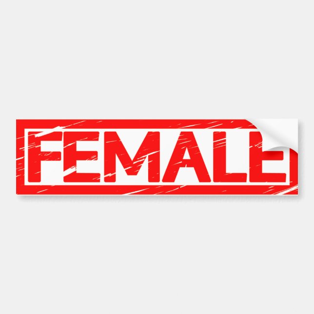 Autocollant De Voiture Timbre féminin (Devant)