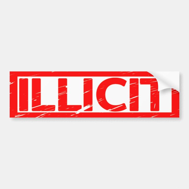 Autocollant De Voiture Timbre illicite (Devant)