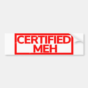 Autocollant De Voiture Timbre Meh Certifié
