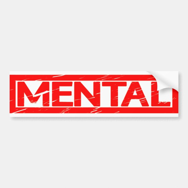 Autocollant De Voiture Timbre mental (Devant)