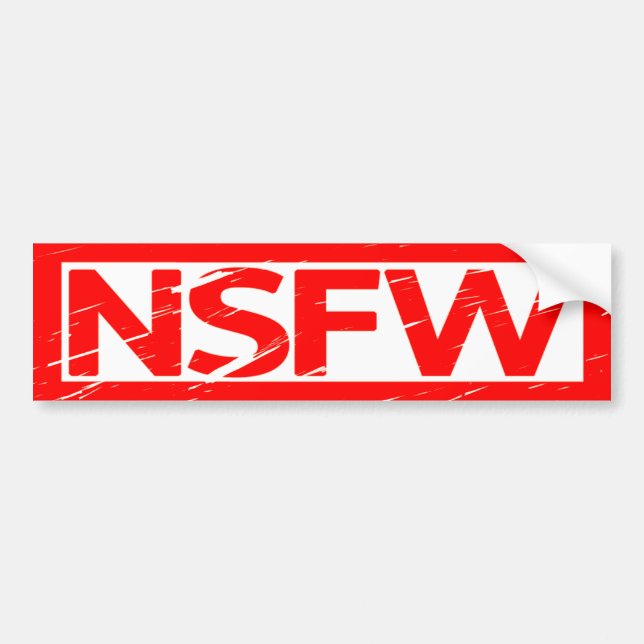 Autocollant De Voiture Timbre NSFW (Devant)