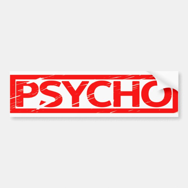 Autocollant De Voiture Timbre Psycho (Devant)