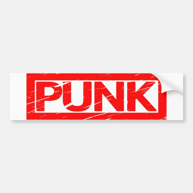 Autocollant De Voiture Timbre Punk (Devant)