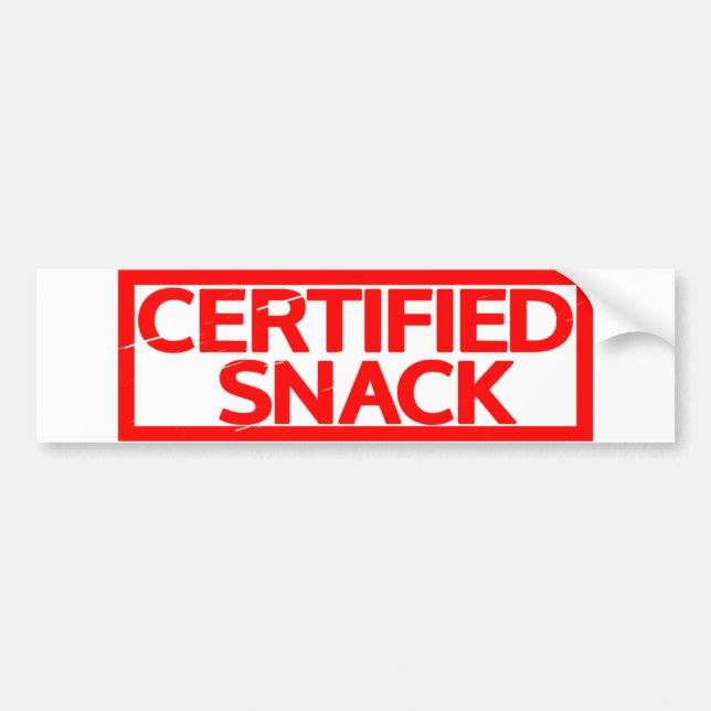 Autocollant De Voiture Timbre Snack Certifié (Devant)